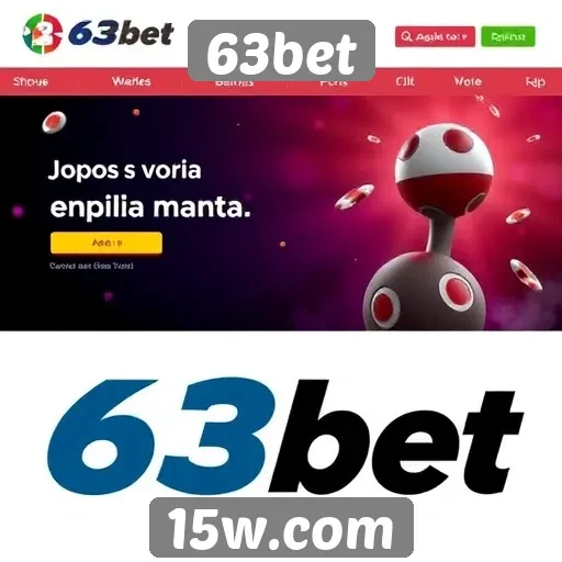 Variedade de jogos disponíveis na 63bet
